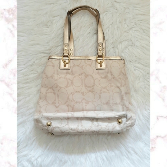 Coach Penelope Linen/Leather Handbag - Picture 3 of 13